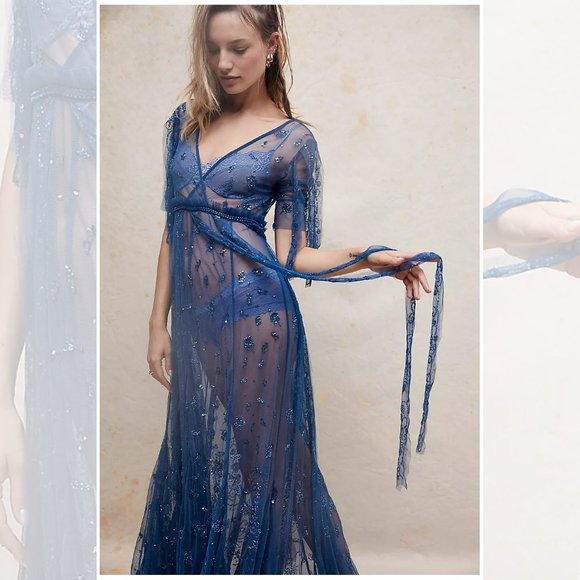 Free People NWT Sascha Sequin Maxi Dress - Picture 1 of 6